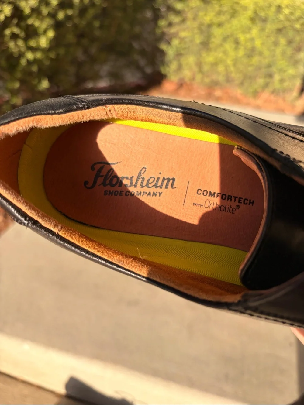 Florsheim Black Cap-Toe Leather Derby Shoes - Picture 2 of 4
